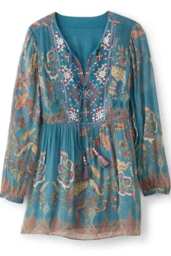 Soft Surroundings Tops|Tunics & Leggings|Mirapani Tunic AyalettaBlue