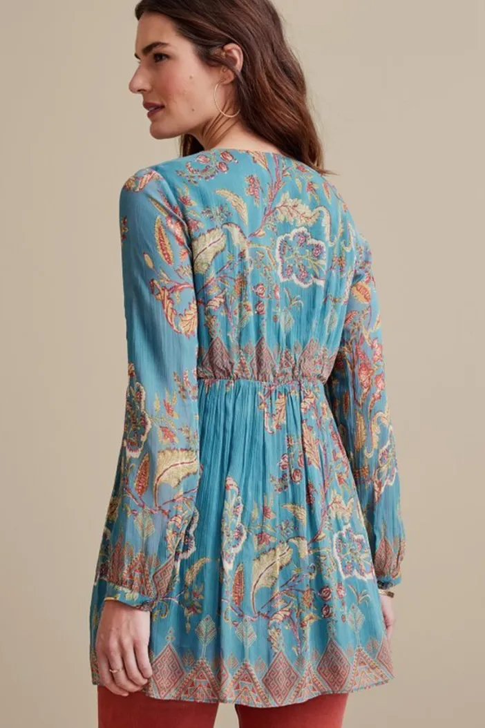 Soft Surroundings Tops|Tunics & Leggings|Mirapani Tunic AyalettaBlue
