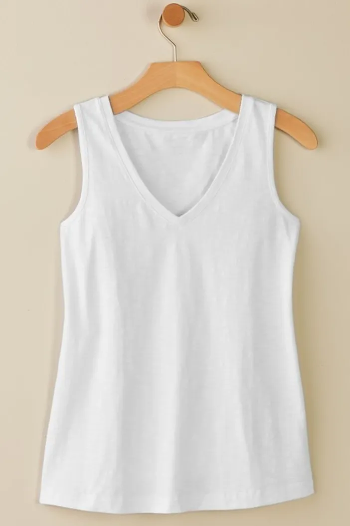 Soft Surroundings Tops|Mistral Supima Slub Tank PinkPeacock