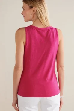 Soft Surroundings Tops|Mistral Supima Slub Tank PinkPeacock