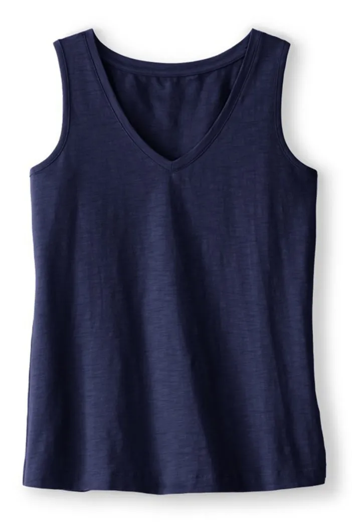 Soft Surroundings Tops|Mistral Supima Slub Tank PinkPeacock