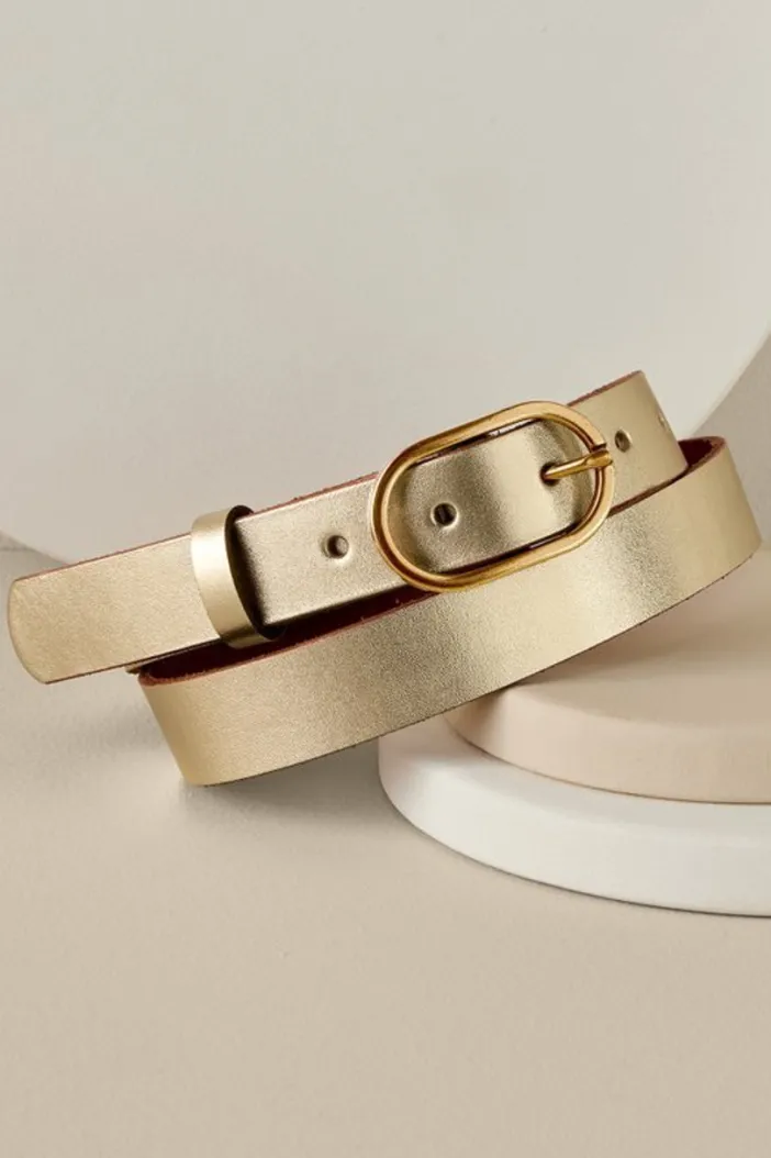 Soft Surroundings Belts|Monte Carlo Metallic Belt