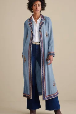 Soft Surroundings Toppers|Jackets & Coats|Morena Duster DenimBlue