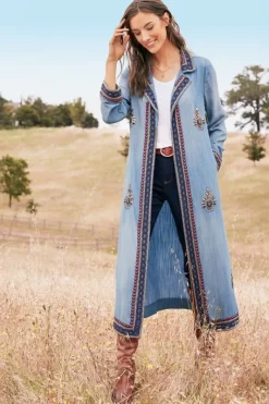Soft Surroundings Toppers|Jackets & Coats|Morena Duster DenimBlue