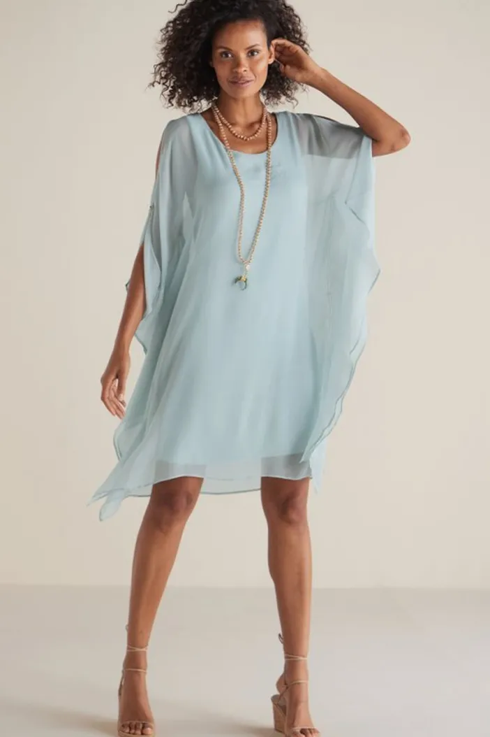 Soft Surroundings Dresses|Morlaix Silk Dress Black