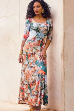 Soft Surroundings Dresses|Nanette Dress MultiOrange