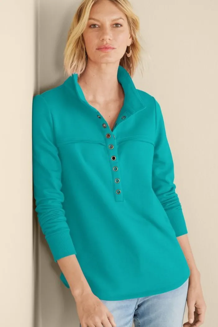 Soft Surroundings Tops|Neera French Terry Tunic
