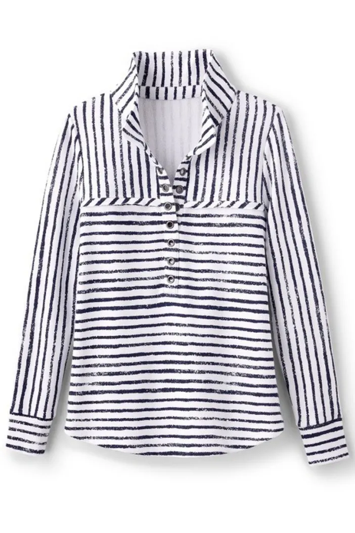 Soft Surroundings Tops|Neera French Terry Tunic