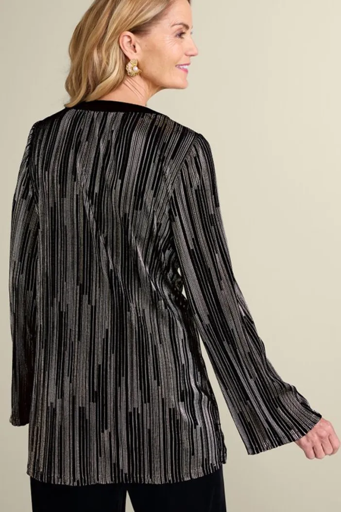 Soft Surroundings Tops|Nevelle Tunic BlackLurexKnit