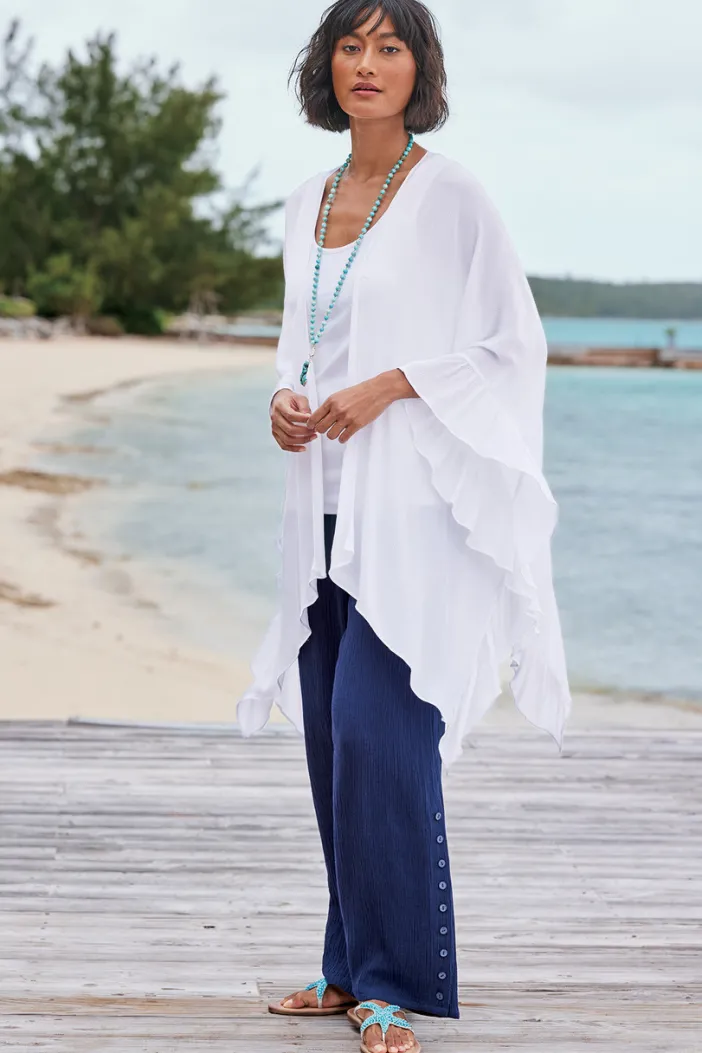 Soft Surroundings Pants|Oceo Gauze Wide-Leg Pants