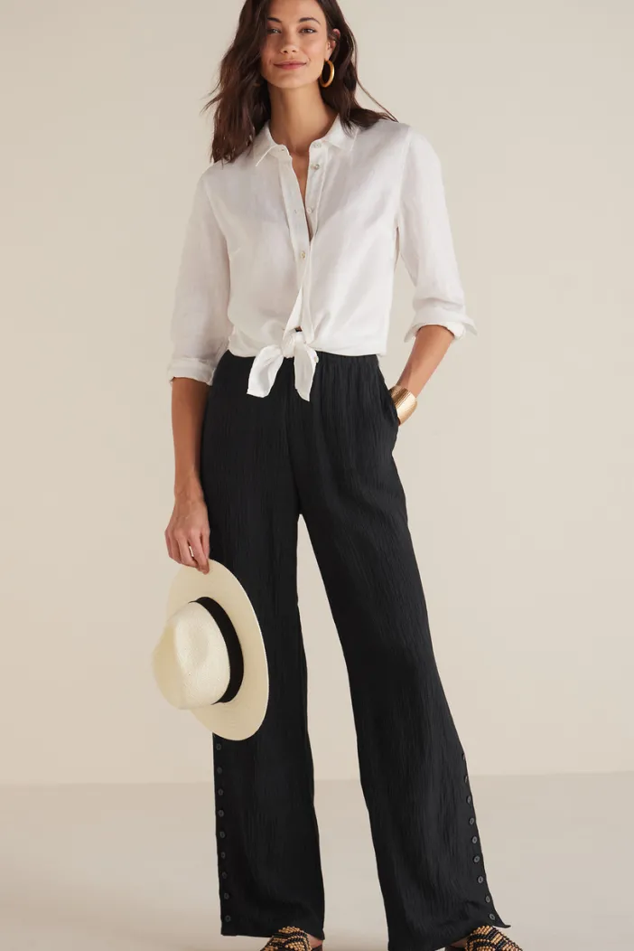 Soft Surroundings Pants|Oceo Gauze Wide-Leg Pants