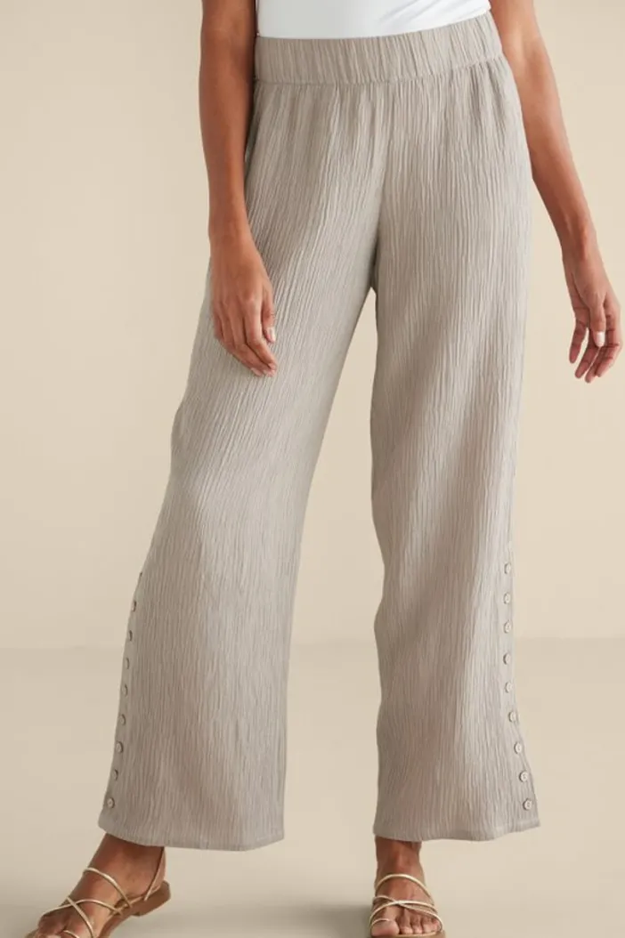 Soft Surroundings Pants|Oceo Gauze Wide-Leg Pants