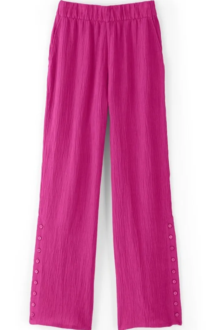 Soft Surroundings Pants|Oceo Gauze Wide-Leg Pants