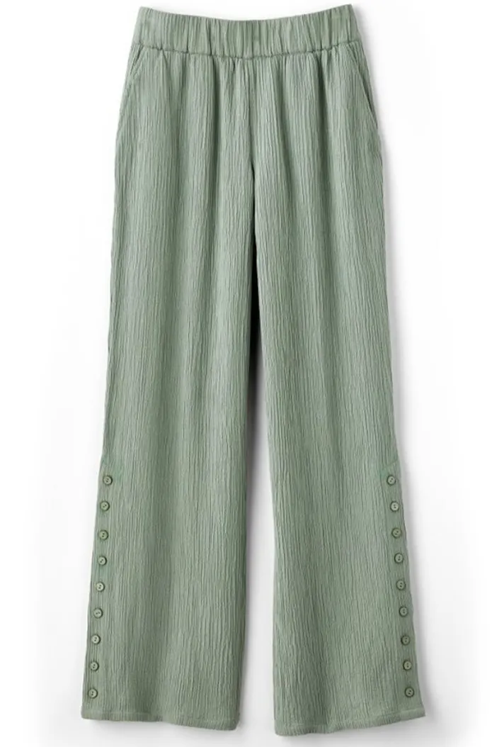 Soft Surroundings Pants|Oceo Gauze Wide-Leg Pants
