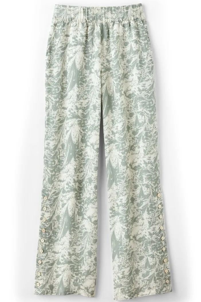 Soft Surroundings Pants|Oceo Gauze Wide-Leg Pants