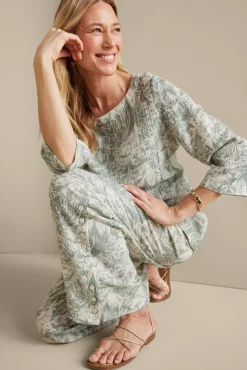 Soft Surroundings Pants|Oceo Gauze Wide-Leg Pants