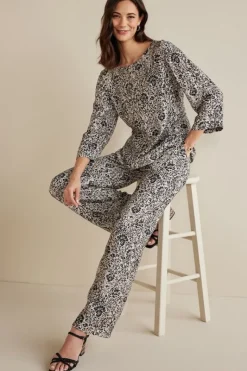 Soft Surroundings Pants|Oceo Gauze Wide-Leg Pants