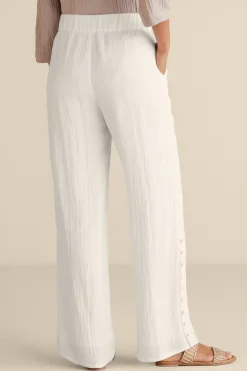 Soft Surroundings Pants|Oceo Gauze Wide-Leg Pants