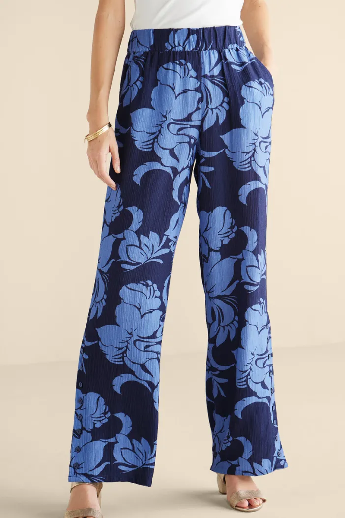 Soft Surroundings Pants|Oceo Gauze Wide-Leg Pants