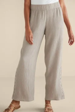 Soft Surroundings Pants|Oceo Gauze Wide-Leg Pants