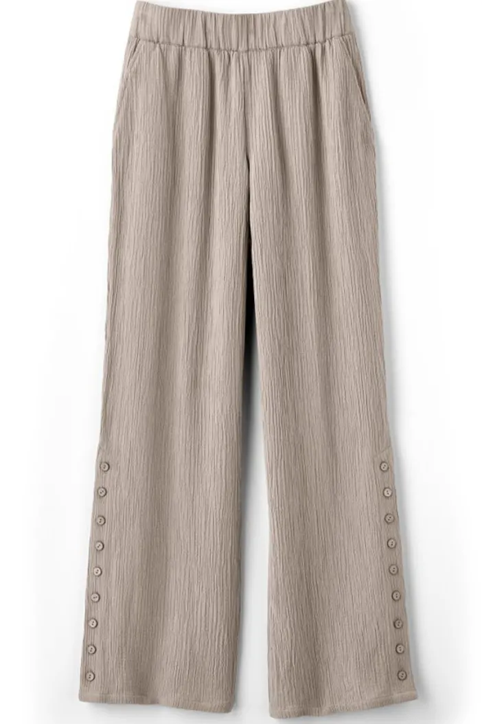 Soft Surroundings Pants|Oceo Gauze Wide-Leg Pants