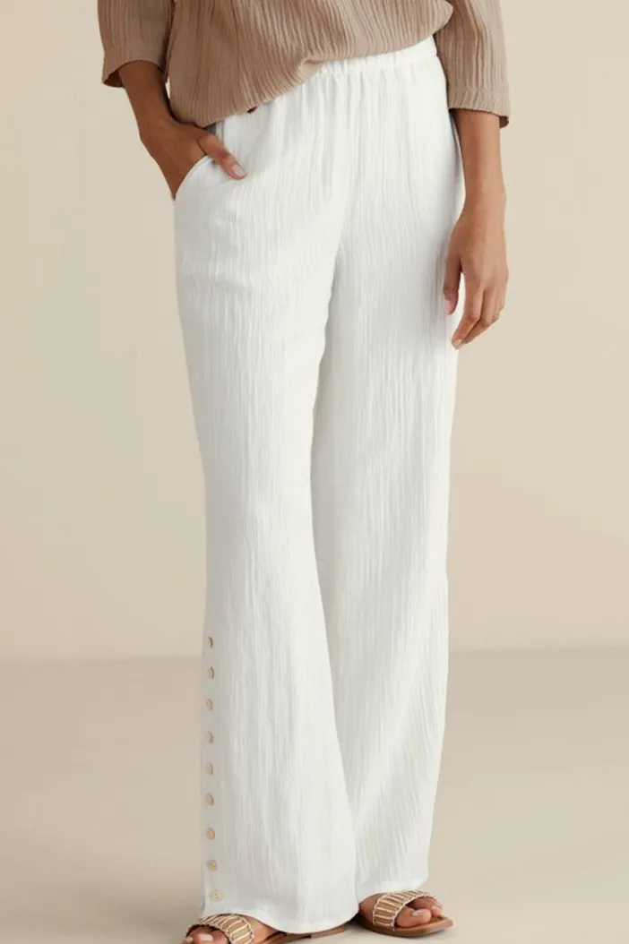 Soft Surroundings Pants|Oceo Gauze Wide-Leg Pants