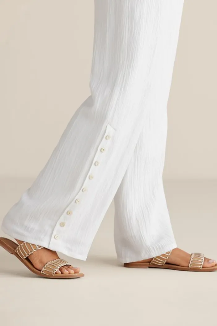 Soft Surroundings Pants|Oceo Gauze Wide-Leg Pants