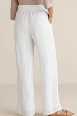 Soft Surroundings Pants|Oceo Gauze Wide-Leg Pants