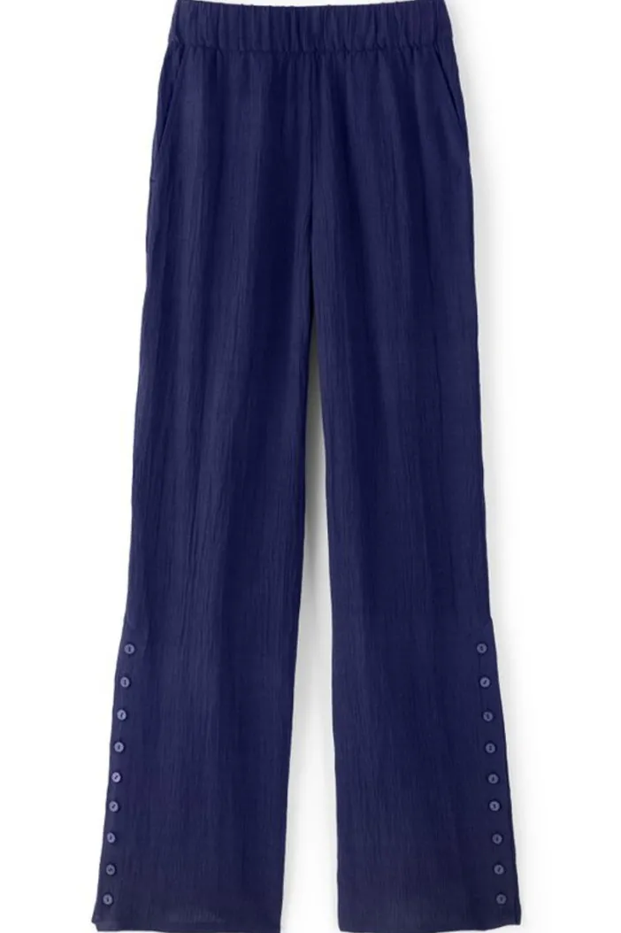 Soft Surroundings Pants|Oceo Gauze Wide-Leg Pants