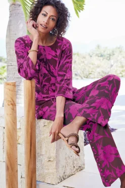 Soft Surroundings Pants|Oceo Gauze Wide-Leg Pants