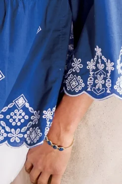 Soft Surroundings Jewelry|Bracelets|Odeta Stone Cuff Lapis