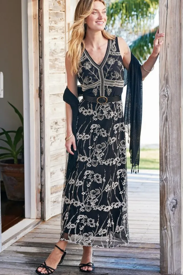 Soft Surroundings Dresses|Olivia Maxi Dress Black
