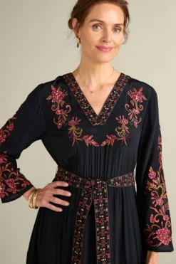 Soft Surroundings Dresses|Onyx Embellished Maxi Dress Black