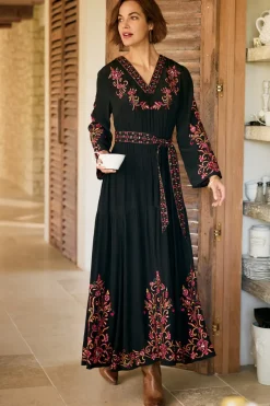 Soft Surroundings Dresses|Onyx Embellished Maxi Dress Black