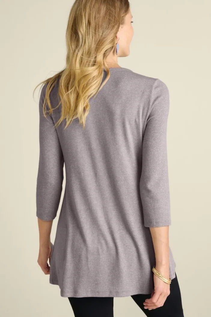 Soft Surroundings Tops|Tunics & Leggings|Ophelia Tunic HeatherGrey