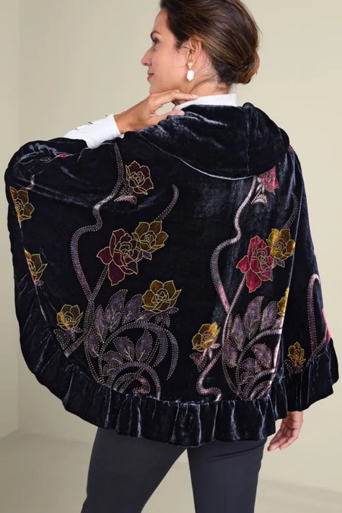 Soft Surroundings Scarves & Wraps|Palara Velvet Wrap BlackMulti
