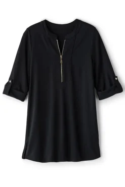 Soft Surroundings Tops|Patricia Ponte Tunic Black