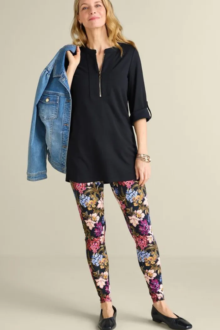 Soft Surroundings Tops|Patricia Ponte Tunic Black