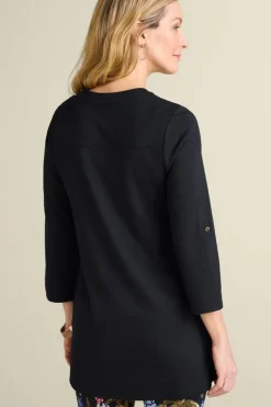 Soft Surroundings Tops|Patricia Ponte Tunic Black