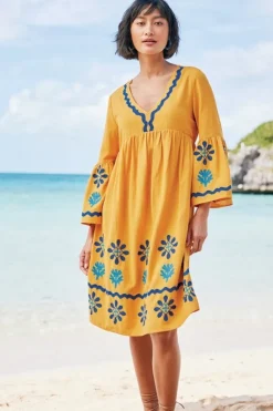 Soft Surroundings Dresses|Petra Short Dress GoldenGlow