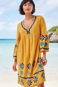 Soft Surroundings Dresses|Petra Short Dress GoldenGlow