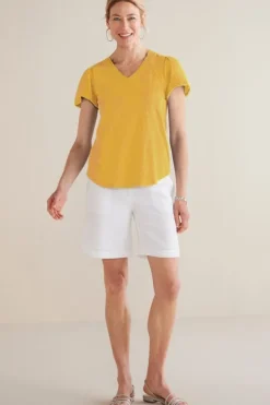Soft Surroundings Tops|Philippa Gauze Sleeve Tee