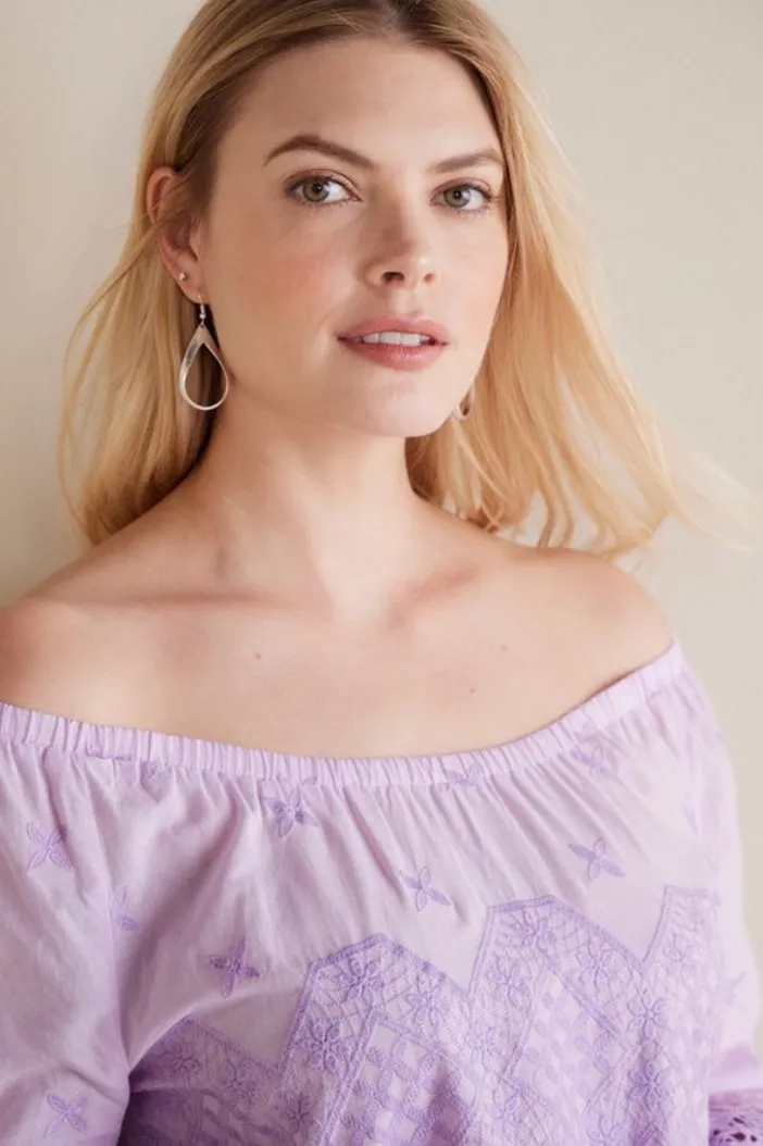Soft Surroundings Tops|Pilar Off The Shoulder Top OrchidBloom
