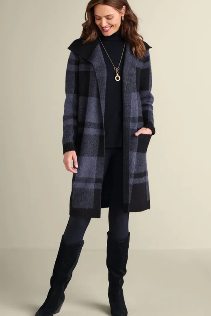 Soft Surroundings Sweaters & Cardigans|Posh Plaid Cardigan PoshPlaid