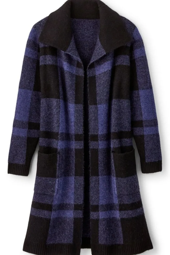 Soft Surroundings Sweaters & Cardigans|Posh Plaid Cardigan PoshPlaid