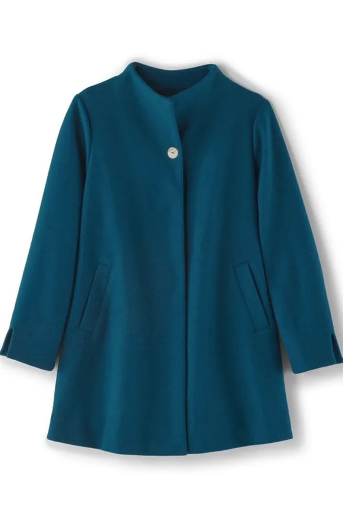 Soft Surroundings Jackets & Coats|Rachel Swing Coat SailorBlue