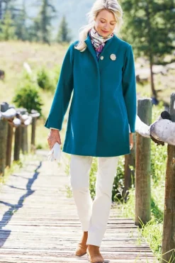 Soft Surroundings Jackets & Coats|Rachel Swing Coat SailorBlue