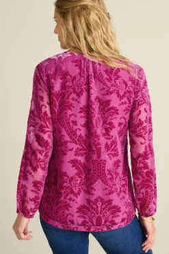 Soft Surroundings Tops|Reesha Velvet Top Sangria