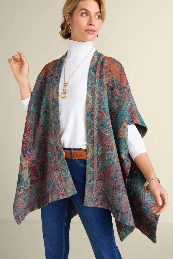Soft Surroundings Scarves & Wraps|Rhea Woven Kimono Wrap Multi