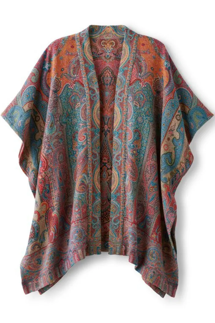 Soft Surroundings Scarves & Wraps|Rhea Woven Kimono Wrap Multi